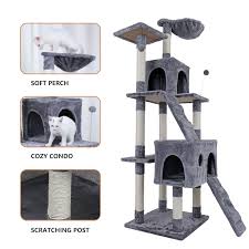 When rating these luxury cat towers, cat moms and dads also lent their voices regarding aesthetics: Luxury Cat Tree Tower Multi Functional Cat Condo Furniture With Sisal Scratch Post Toy For Cats Kitten Cat House Fast Delivery Furniture Scratchers Aliexpress