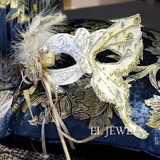 即納可 goodwill ベルギー キラキラ レースの仮面舞踏会マスク ホワイト 輸入雑貨 輸入インテリア専門店el jewel interior 仮面舞踏会 インテリア マスカレード