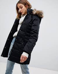 Brave Soul Parka Jacket With Faux Fur Trim Hood Vero Moda Padded 3 4 Length Coat With Faux Fur Trim 92 00 Usd Padded Coat Fur Trim Fashion