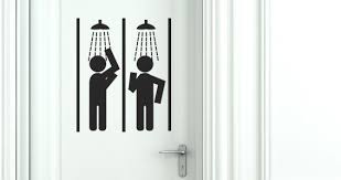 Sticker Pictogramme Douche Stickers Salle De Bain Stickers Muraux Pictogramme