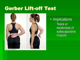 Image result for Lift-Off Subscapularis Test