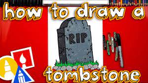 How To Draw A Spooky Tombstone For Halloween Youtube Art For Kids Hub Halloween Tombstones Drawings