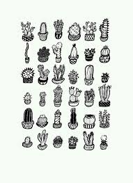Black And White Cactus Wallpaper Imagen De Cactus Wallpaper And Background Cactus Illustration School Auction Art Projects Cactus Drawing