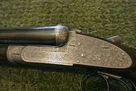 A fine sidelock ejector with ribon fences.