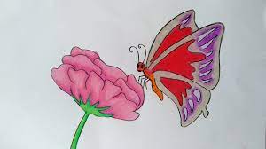Gambar sketsa kupu kupu dengan huruf y ini ternyata tak kalah bagus dengan aslinya lo sobat. Cara Menggambar Bunga Dan Kupu Kupu Menggambar Dan Mewarnai Kupu Kupu Cantik Youtube