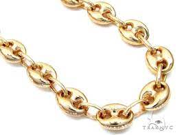 Rm 14k gold filled mate finish gucci link chain 24 unisex. 14k Yellow Gold Puffed Gucci Link Chain 24 Inches 6 5mm 23 9 Grams 64941 Mens Gold Yellow Gold 14k