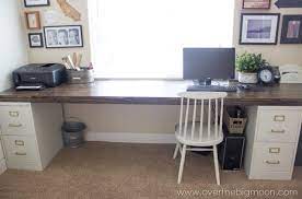 Pacific 108 desk with bookcase & file cabinet. Diy File Cabinet Desk Tutorial Over The Big Moon