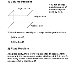 Volume and surface area help us measure the size of 3d objects. Doing Mathematics Test Items Volume And Pizza Problems Download Scientific Diagram