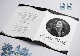 Funeral Program Template Printable Funeral Program Template Program Template Funeral Programs