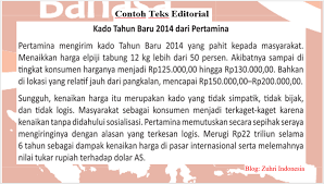 Contoh soal pilgan teks editorial. Soal Teks Editorial Zuhri Brainly