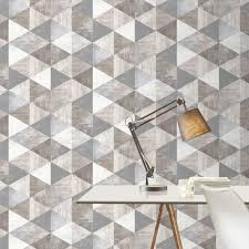Wood paneling wallpaper is a fresh décor idea. Rasch Wallpaper Geometric Wood Grey Wallpaper Wonderwall Wonderwall By Nobletts