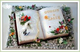 The idea for this design came from a cake i saw on cc. Engagement Cake Engagement Cakes Book Cakes Happy Anniversary Cakes