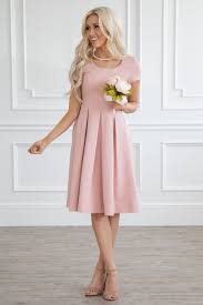 Bryn Modest Dress Or Bridesmaid Dress In Blush Pink Source By Drycreek53 In 2020 Blush Pink Bridesmaid Dresses Modest Bridesmaid Dresses Casual Bridesmaid Dresses