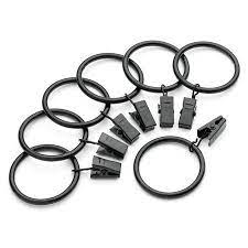 1 1 2 Inch Metal Curtain Clip Rings 1 5 Set Of 20 Curtain Rings With Clips Curtain Clips Metal Curtain