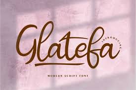 Instantly preview ambassador script with your own text. Glatefa Modern Script Font 1051896 Handwritten Font Bundles