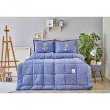 Karaca home tek kisilik uyku seti online satış, outlet, store, i̇ndirim, online alışveriş, online shop, online satış mağazası. Karaca Home Toffee Indigo Tek Kisilik Cotton Comfort Set Karaca
