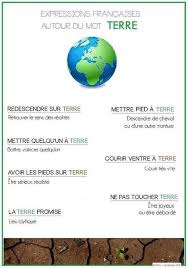 Expressions Francaises Autour Du Mot Terre Passion Fle Francese Fle