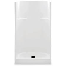 24 x 36 shower stall. Aquatic Everyday Acrylx 36 In X 36 In X 72 In 1 Piece Shower Stall With Center Drain In White Ax3636sh Wh The Home Depot