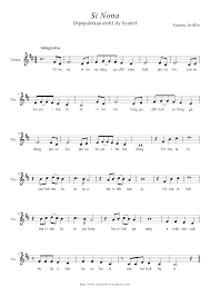Not Lagu Daerah Minang