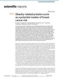 PDF) Obesity-related proteins score as a potential marker of breast cancer  risk