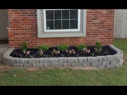 Shop edging stones and a variety of lawn & garden products online at lowes.com. Garden Retaining Wall From Lowes Youtube
