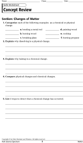 Some of the worksheets for this concept are chemistry work matter 1, introduction to matter answer key, chapters 912 resources, chapters 58 resources, significant figures name, why does matter matter. Physical Science Concept Review Worksheets With Answer Keys Pdf Free And Technology First Holt Science And Technology Physical Science Worksheets Pdf Worksheet Fraction Denominator Food Math Problems Hard Math Sheets Exercise For
