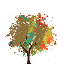 Crayon Painted Abstract Tree Abstract Tree Painting Abstract