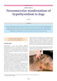 In older patients, hypothyroidism can be confused with alzheimer's disease and other conditions that cause cognitive impairment. Pdf Reprint Paper S Neuromuscular Manifestations Of Hypothyroidism In Dogs Jaya Utama Academia Edu