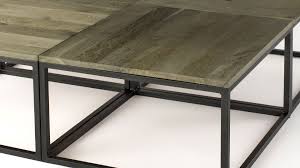 Charlotte perriand style nesting side tables, 1950s, set of 3. Coffee Table Kessel Set Smoked Weather Beaten Maison Chene
