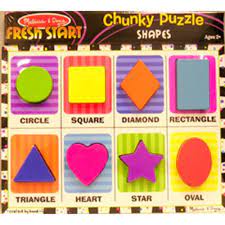 Melissa and doug chunky puzzle shapes. 7 Pack Melissa Doug Shapes Chunky Puzzle Walmart Canada