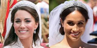 Kate famously wore the halo tiara —given to the queen mother by her husband prior to his coronation—and it seems likely. Meghan Markle S Wedding Tiara Compared To Kate Middleton S Tiara