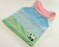 Ebruli Iple Orulmus Kuzucuk Suslemeli Kolsuz Elbise Yapimi 1 Yas Baby Knitting Patterns Elbise Yapimi Orgu