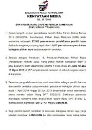 Sudah mencapai umur 21 tahun. Kenyataan Media Spr Pamer Rang Daftar Suruhanjaya Pilihan Raya Malaysia Spr Facebook