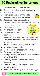 40 Example Of Declarative Sentence Definition And Example Sentences Example Sentences In 2020 Declarative Sentences Sentence Examples Sentences