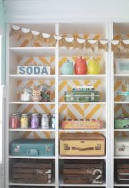 I'm hoping the tidy will stick around a little. Herringbone Bookcase Craft Room Makeover