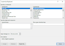 Restoring A Keyboard Shortcut Microsoft Word