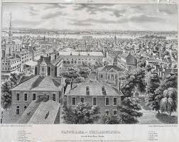 Panorama Of Philadelphia From The State House Steeple East C1838 Philadelphia Steeple Old Photos