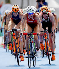 Nicola spirig hug (* 7. Nicola Spirig Hug Of Switzerland Center Leads Gwen Jorgensen Of The United States Left And Non Stanford Of Great Britain Right During The Bike Portion Of The Women S Triathlon Event On Co