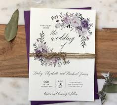 Violet Wedding Invitation Suite Purple Wedding Invitation Via Etsy Shop Love Purple Wedding Invitations Lavender Wedding Invitations Wedding Invitations Rustic