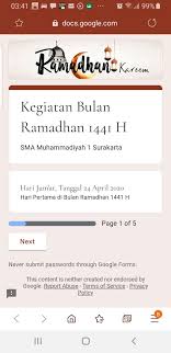 Buku agenda ramadhan terdiri dari sejumlah tabel dan dapat menggunakan buku tulis isi 40 lembar atau 100 lembar. Majelis Dikdasmen Muhammadiyah Surakarta April 2020