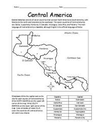 Central America Printable Handout Central America Map Central America Backpacking South America