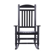 hampton bay black wood outdoor rocking chair it 130828b the home depot wood rocking chair outdoor rocking chairs rocking chair