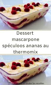 Dessert Mascarpone Speculoos Ananas Au Thermomix En 2020 Dessert Mascarpone Gateaux Et Desserts Mascarpone