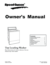 If i try to add water to the rinse cycle, i unlock the lid, and oftentimes the machine. Amana Speed Queen Owner S Manual Manualzz