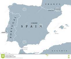 Esta duró 60 años, desde 1580 hasta 1640, y no fue hasta. Mapa Politico De Portugal Y De Espana Ilustracion Del Vector Ilustracion De Blanco Fondo 79761213