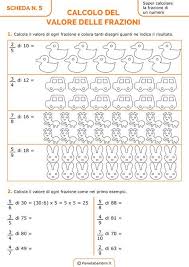 Le Frazioni Esercizi Per La Scuola Primaria Schede Di Matematica Frazioni Lezioni Di Matematica