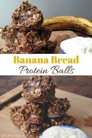 Banana Bread Protein Balls Sinful Nutrition Recipe High Protein Snack Recipes Protein Snacks Recipes Healthy Snacks Recipes