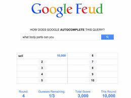 Culture, people, names and questions. Google Feud Online Game