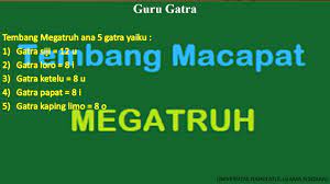 Guru wilangan lan guru lagu: Tembang Macapat Megatruh Youtube