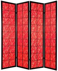 Traditionally they were made of translucent paper over a wooden frame holding together a lattice of wood or bamboo. 6 Ft Tall Feng Shui Red Fabric Shoji Screen Room Divider